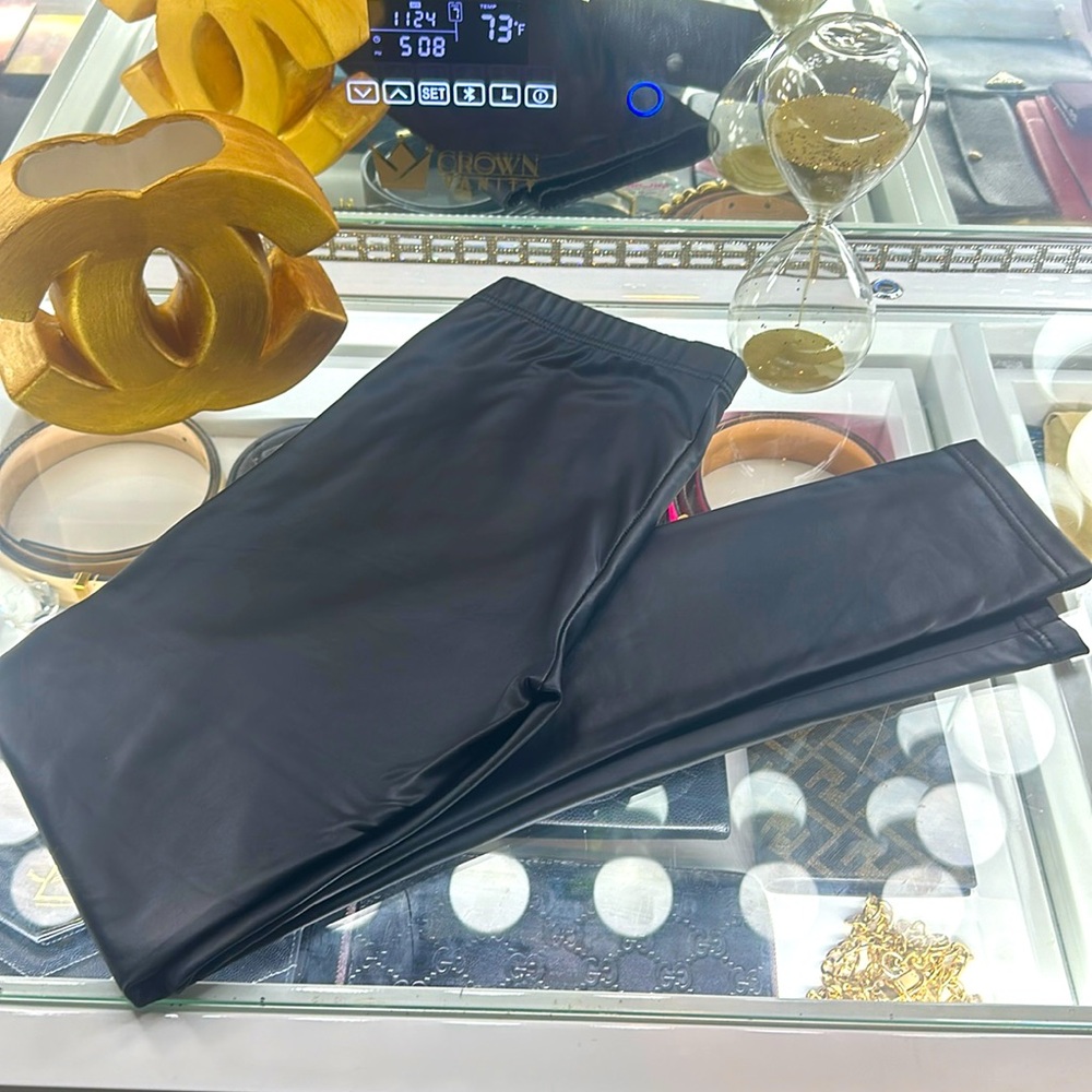 Small size, fake leather, shiny leggin